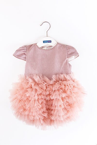 Pembe Tütülü Kız Bebek Prenses Elbise