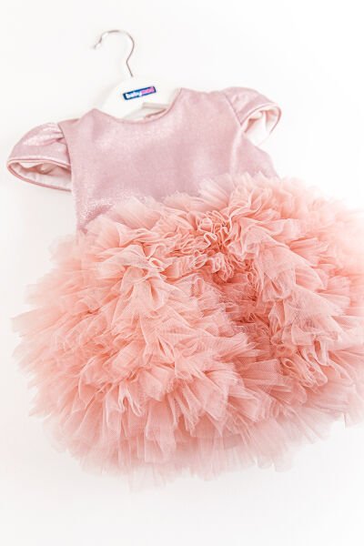 Pembe Tütülü Kız Bebek Prenses Elbise