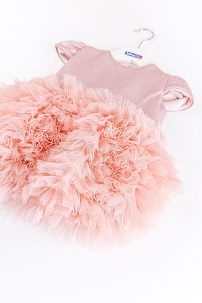 Pembe Tütülü Kız Bebek Prenses Elbise