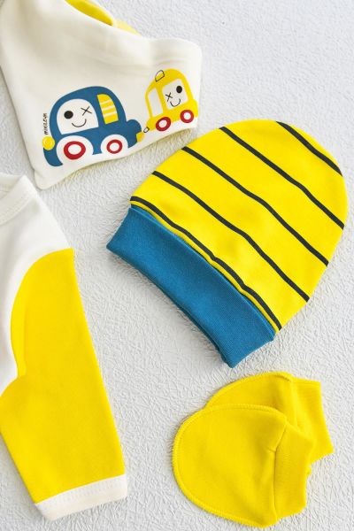 Erkek Bebek 5'li Hastane Çıkışı Bebek Seti