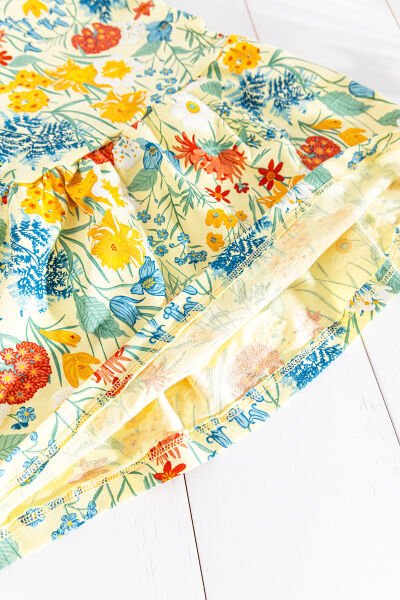 Çiçek Desenli Yazlık Kız Çocuk Elbise