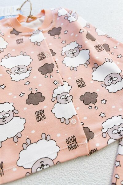 Kuzucuk Figürlü Önden Çıtçıtlı Kız Çocuk Pijama Takımı