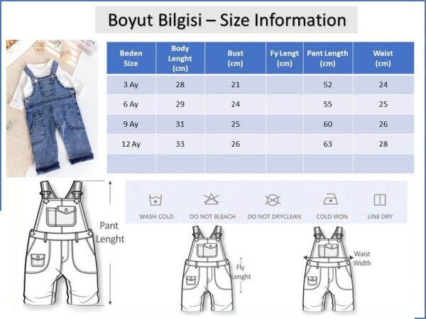 Çep Detaylı Erkek Bebek Salopet Tulum Set