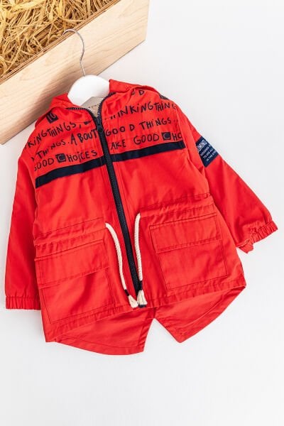 Kapüşonlu İçi Peluş Erkek Çocuk Mont