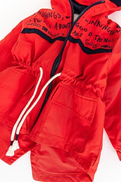 Kapüşonlu İçi Peluş Erkek Çocuk Mont