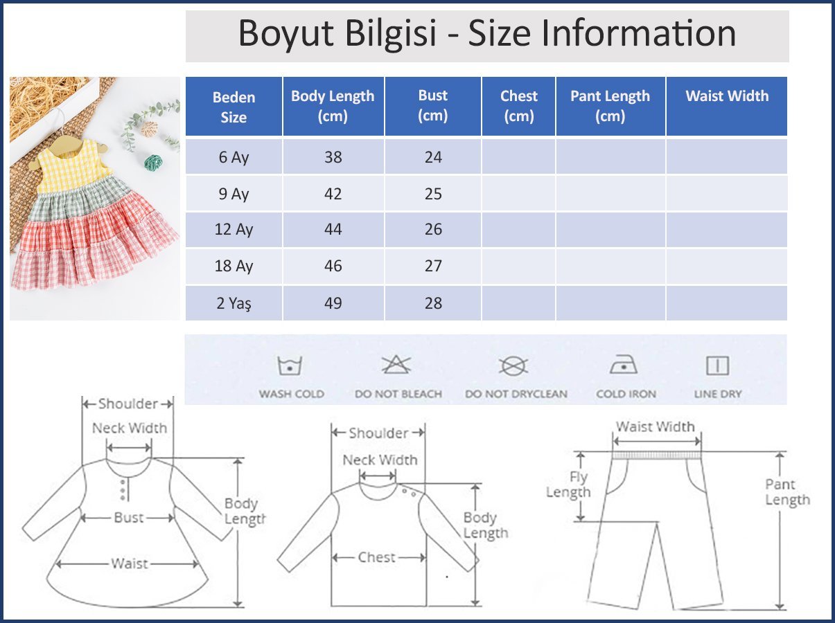 Pötikare Desenli Renkli Yazlık Kız Bebek Elbise
