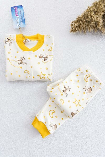 Önden Çıt Çıtlı Çocuk Pijama Takımı