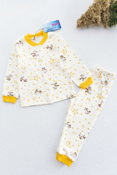 Önden Çıt Çıtlı Çocuk Pijama Takımı