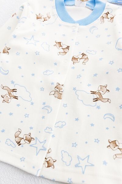 Önden Çıt Çıtlı Erkek Çocuk Pijama Takımı