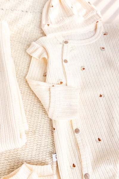 Çiçek Desenli 100% Pamuk 10'lu Kız Bebek Hastane Çıkışı Seti Yeni Doğan Set