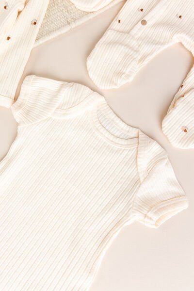 Çiçek Desenli 100% Pamuk 10'lu Kız Bebek Hastane Çıkışı Seti Yeni Doğan Set