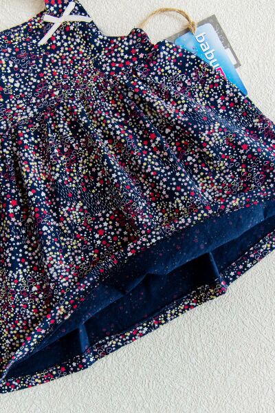 Askılı Bebek Penye Elbise Kız çocuk Askılı Penye Elbise LACİVERT - YAŞ