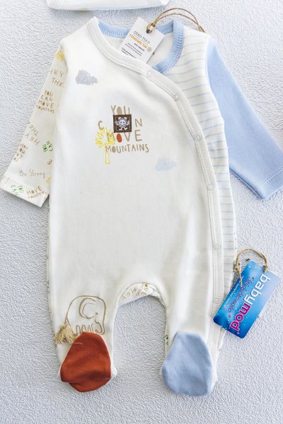 Erkek Bebek 8'li Bebek Hastane Çıkışı Zıbın Seti