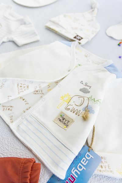 Erkek Bebek 8'li Bebek Hastane Çıkışı Zıbın Seti