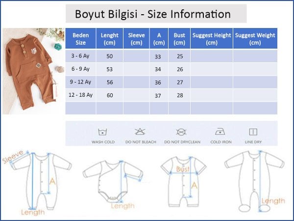 Natural Kaplan Figürlü Erkek Bebek Tulum