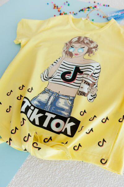 Tiktok Önden Bağlamalı Kız Çocuk Yazlık Body