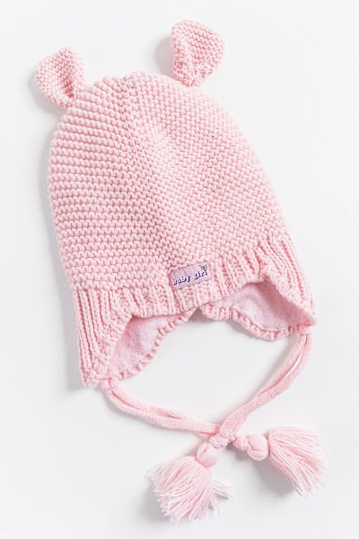 Baby Girl Kulaklıklı 1-4 Yaş Kız Çocuk Bere PEMBE - 1-4 Yaş