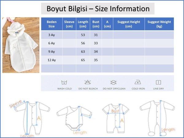 Ayıcık Figürlü Welsoft Bebek Uyku Tulumu