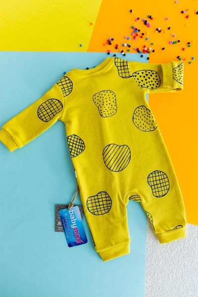 Erkek Bebek Önden Fermuarlı Bebek Tulum