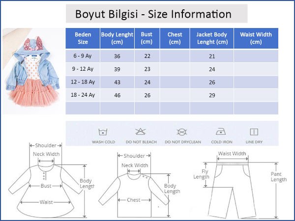 Denim Ceketli Tüllü Kız Bebek Elbise Takımı