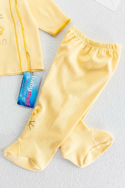 Önden Çıtçıtlı Tavşan Figürlü İkili Bebek Takımı