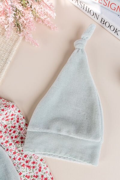 Hırkalı 5'li  Pamuklu Kadife Kız Bebek Takım Set Hastane Çıkışı