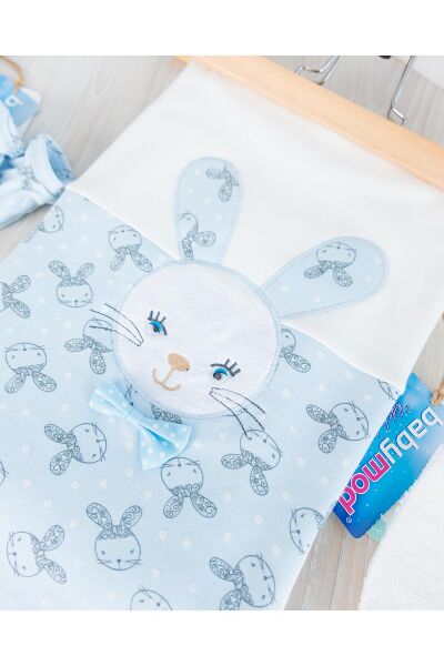 Tavşan İşlemeli 10 Parça Erkek Bebek Hastane Çıkışı Bebek Takımı Layette