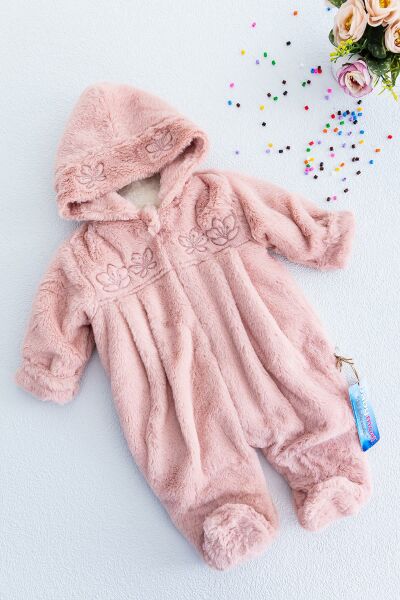 Çiçek Nakışlı Welsoft Peluş Astronot Bebek Tulum