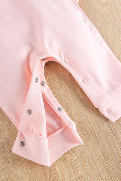 Fisto Yakalı Fiyonklu Bandanalı Kız Bebek Tulum