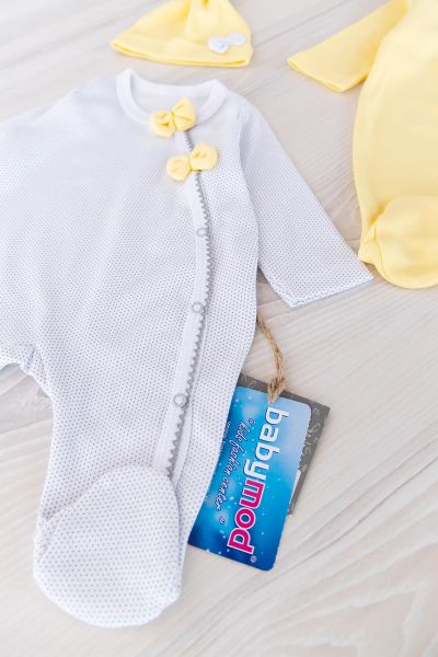 Uzun Kollu İkili Kız Bebek Tulum Takım