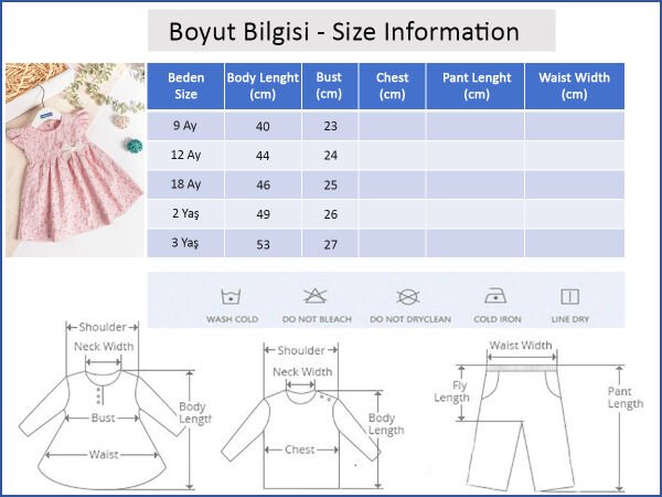 Çiçekli Güpür Fiyonklu Kız Bebek/Çocuk Elbise