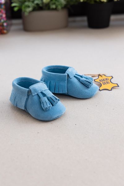 Hakiki Deri Erkek Bebek İlk Adım Bebek Patik