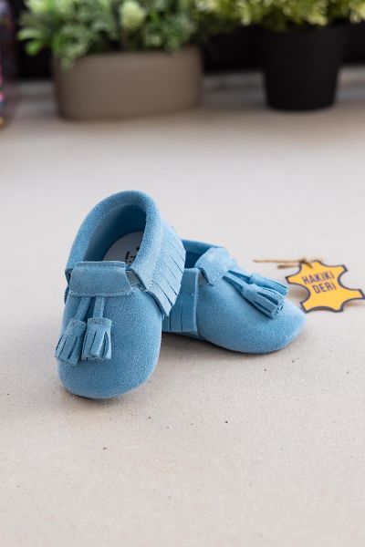 Hakiki Deri Erkek Bebek İlk Adım Bebek Patik
