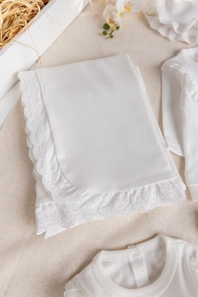 Fistolu Naturel 100% Pamuk 10'lu Kız Bebek Hastane Çıkışı Yeni Doğan Set