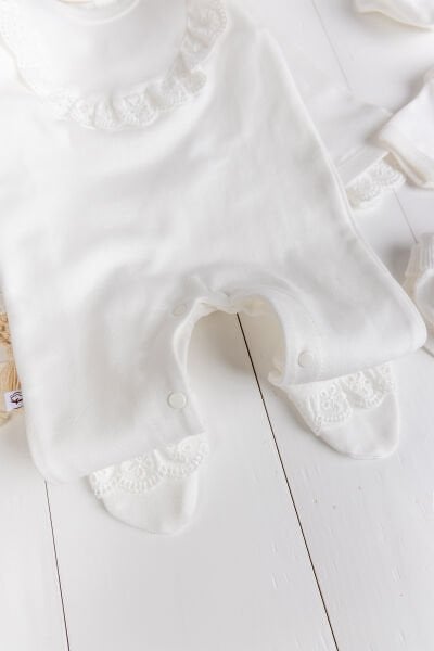 Fistolu Naturel 100% Pamuk 10'lu Kız Bebek Hastane Çıkışı Yeni Doğan Set
