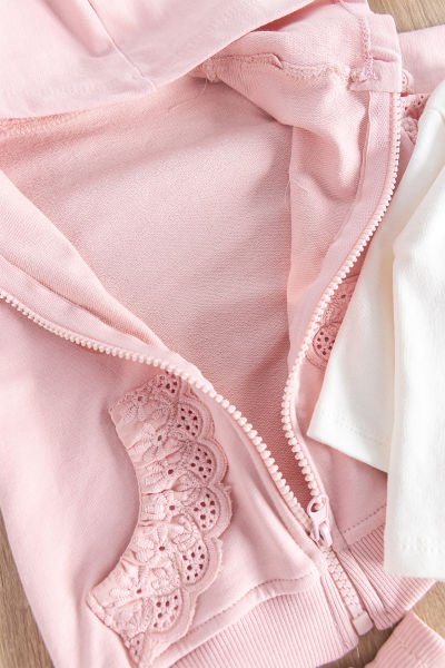 Queen Baskılı 3'lü Hırkalı Kız Bebek Takım