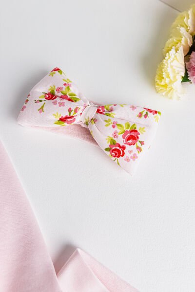 Gül Baskılı 3 Parça Kız Bebek Takım Bebek Set
