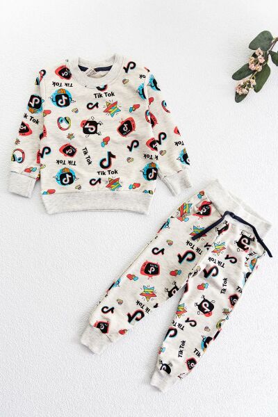 Tiktok Kız Çocuk Pijama Takımı