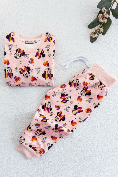 Minnie Mouse Figürlü Kız Çocuk Pijama Takımı