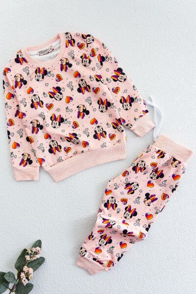 Minnie Mouse Figürlü Kız Çocuk Pijama Takımı