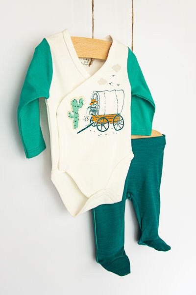 Çıt Çıtlı Body 2'li Bebek Takım Layette