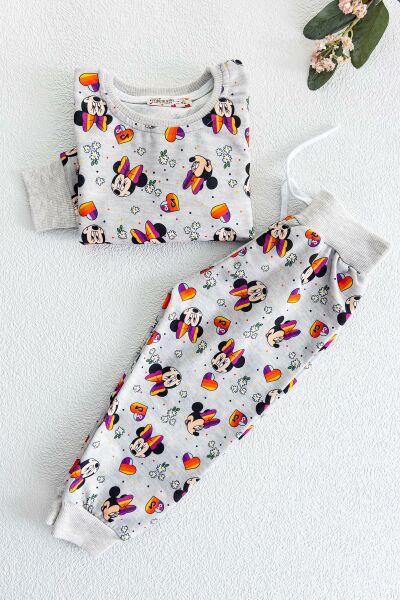 Minnie Mouse Figürlü Kız Çocuk Pijama Takımı