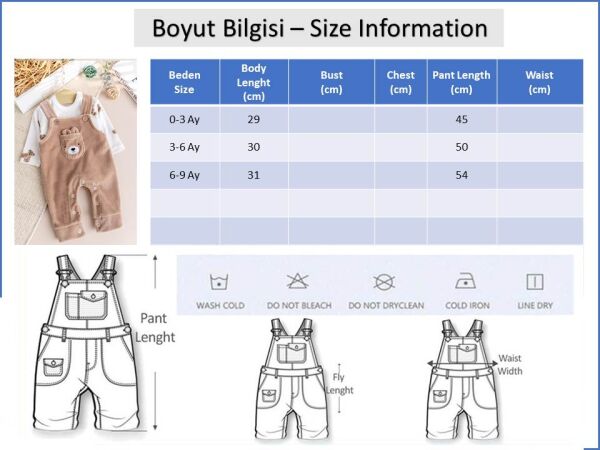 Fiğürlü Kışlık Kadife Erkek Bebek Salopet Tulum Set MAVİ - 3-6 AY