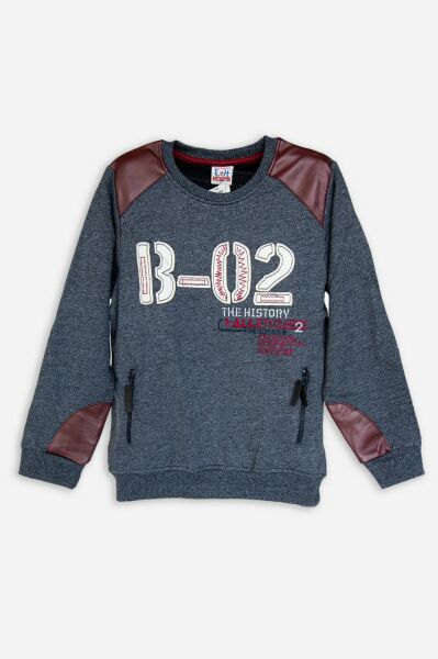 Breeze Deri Detaylı Çocuk Sweatshırt