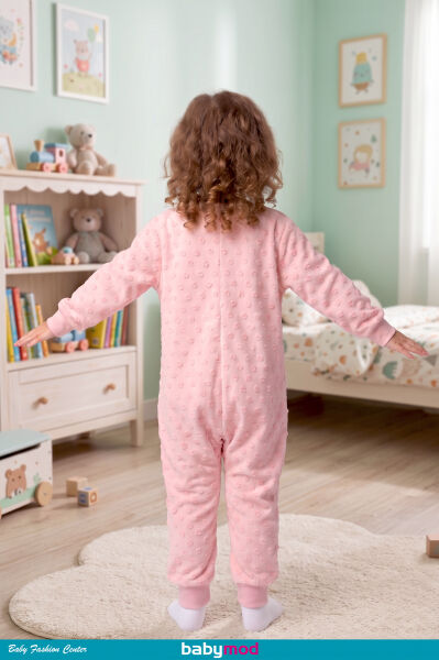 1.5 Tog Kız Erkek Çocuk Pamuklu Uyku Tulumu PEMBE - 4-5 Yaş