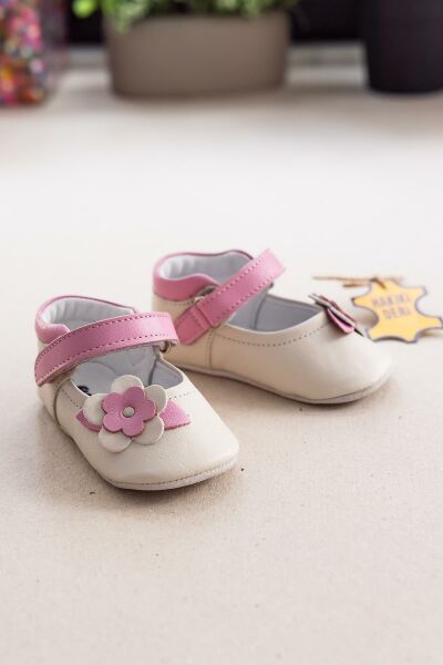 Hakiki Deri İlk Adım Kız Bebek Ayakkabı Deri Bebek Patik