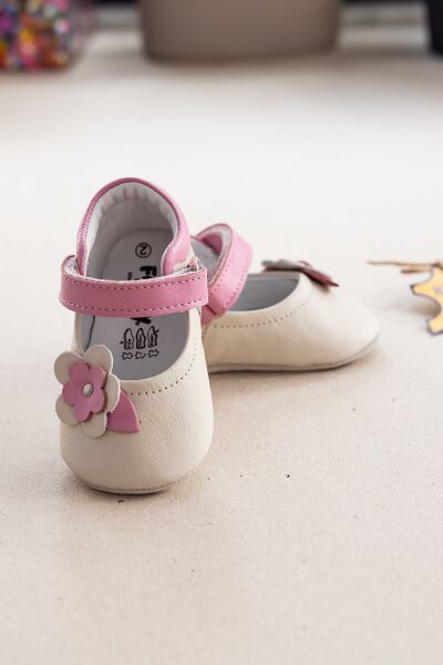 Hakiki Deri İlk Adım Kız Bebek Ayakkabı Deri Bebek Patik