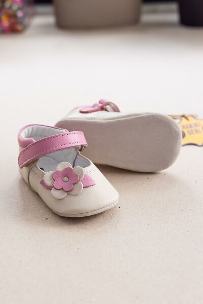 Hakiki Deri İlk Adım Kız Bebek Ayakkabı Deri Bebek Patik