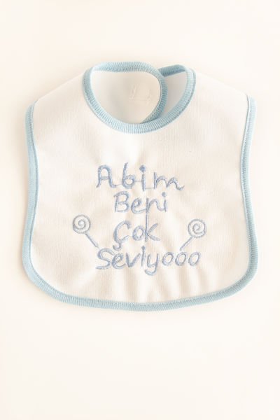Bebek Önlüğü Abim Beni Seviyo Yazılı