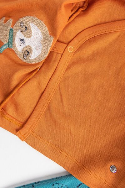 Koala Figürlü 5 Parça Erkek Bebek Hastane Çıkışı Bebek Takım Tarçın  -  0-3 AY